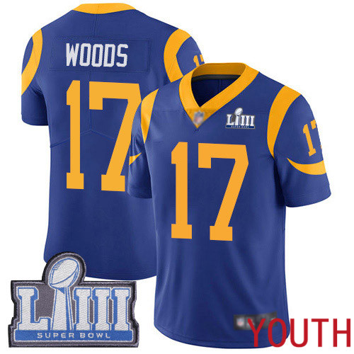 Los Angeles Rams Limited Royal Blue Youth Robert Woods Alternate Jersey NFL Football 17 Super Bowl LIII Bound Vapor Untouchable